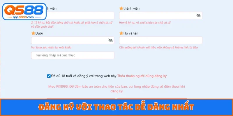 Đăng Ký QS88 - Hướng Dẫn Các Bước Nhận Tài Khoản Hợp Lệ