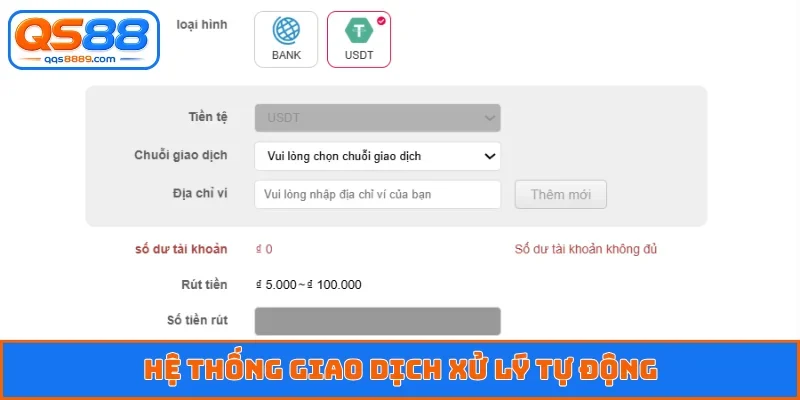 Rút Tiền QS88 - Trải Nghiệm Giao Dịch Tự Động Tức Thì
